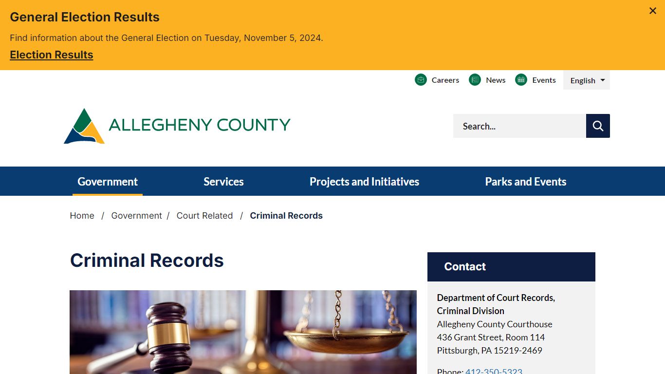 Criminal Records - Allegheny County, PA